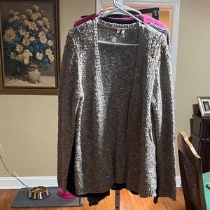 Studio Y Metallic Silver Women's Cardigan